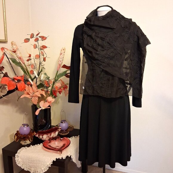 Vintage Women's NEW Stills 52% Silk Long Classic Luxury Brown Scarf - Picture 9 of 12